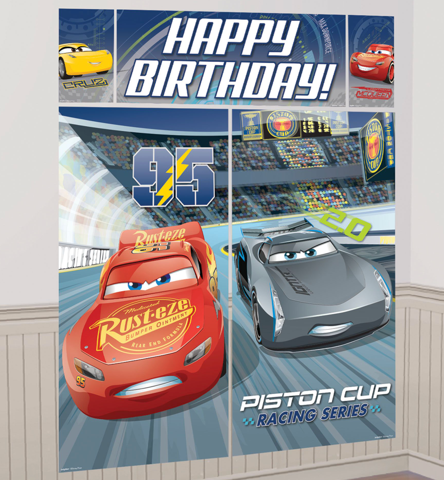 Disney Cars 3 Scene Setter Wall Decorating Kit 5ct
