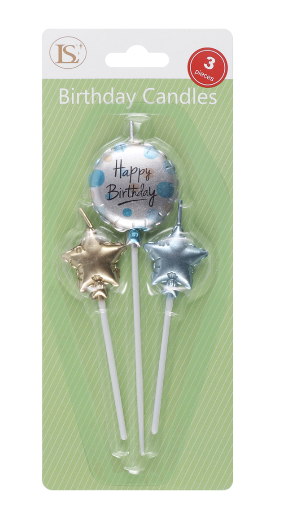 Blue Birthday Candle Star