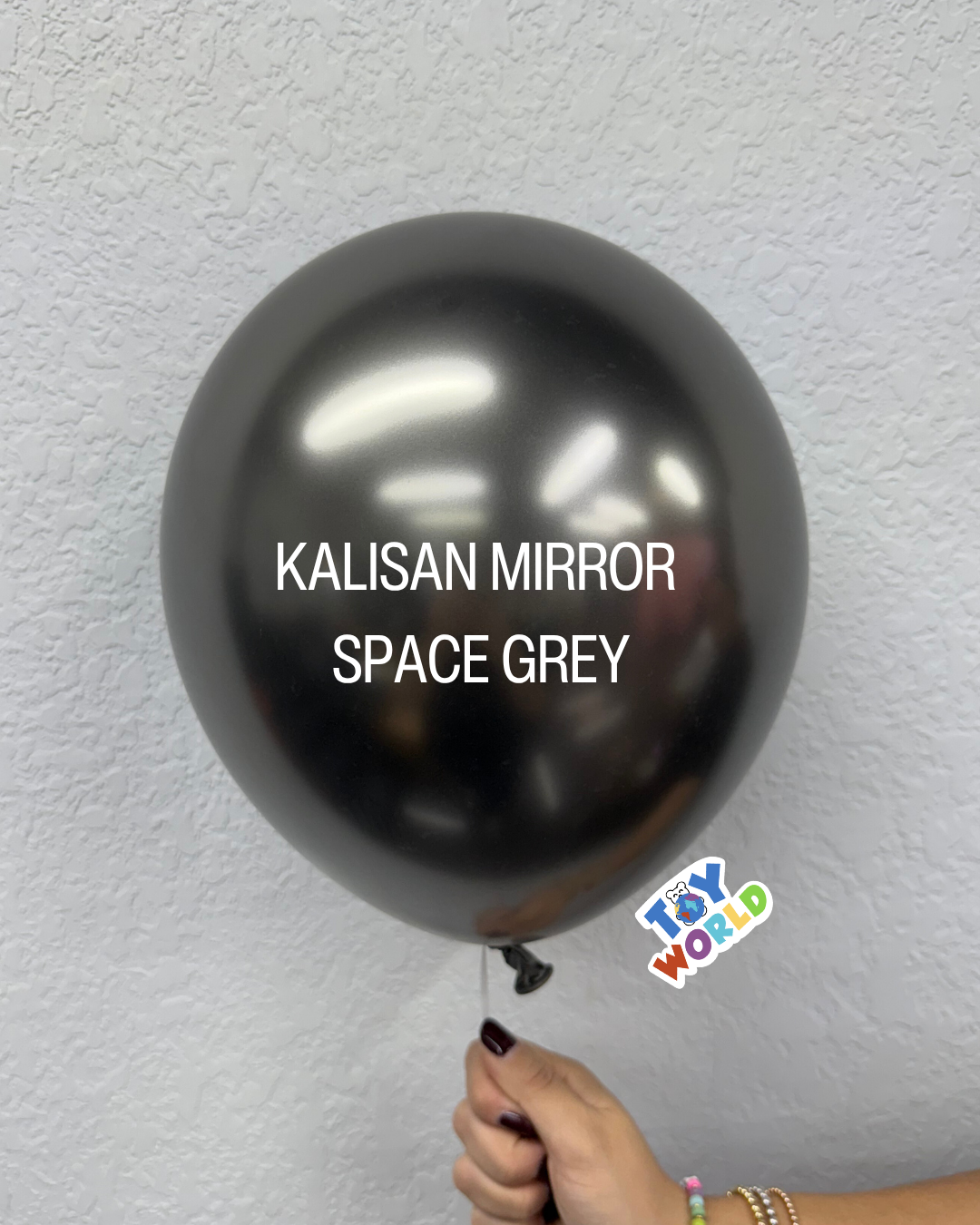 Globos de látex gris espacial con efecto espejo Kalisan de 5 pulgadas, 100 unidades