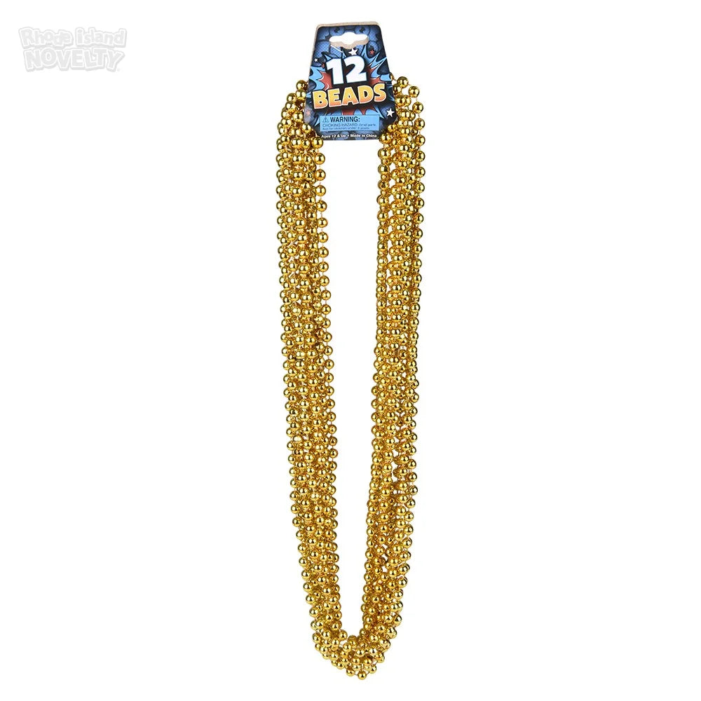 Beads Necklace 7mm 33in Gold 12ct
