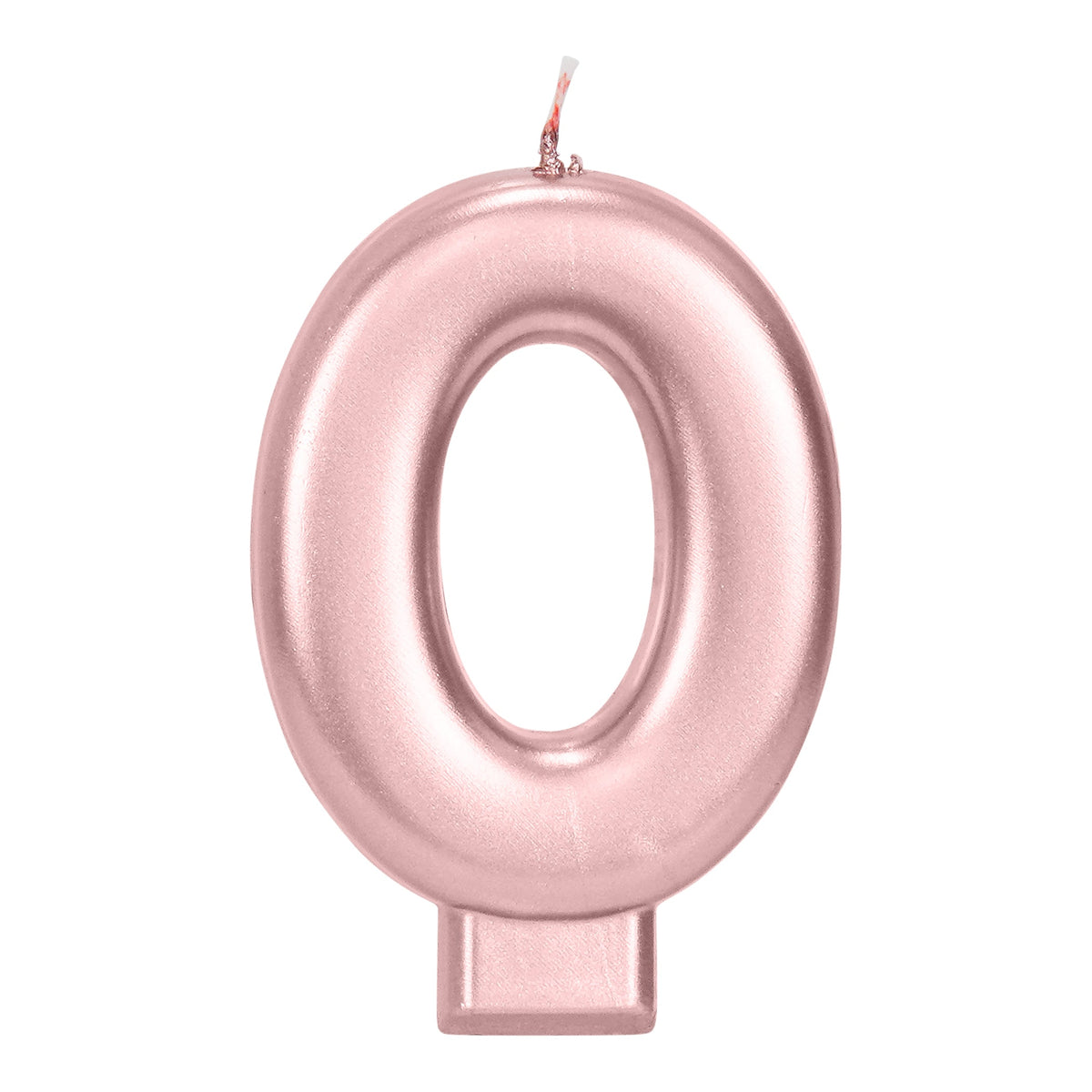 Rose Gold 3.25 inch Number 0 Candle 1ct