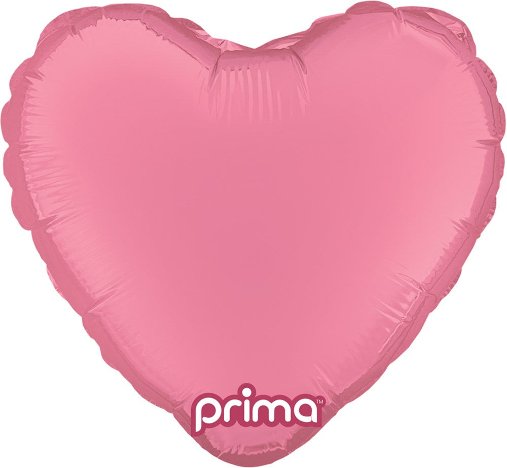 Light pink heart-shaped foil balloon with a glossy finish, 9 inches in size.