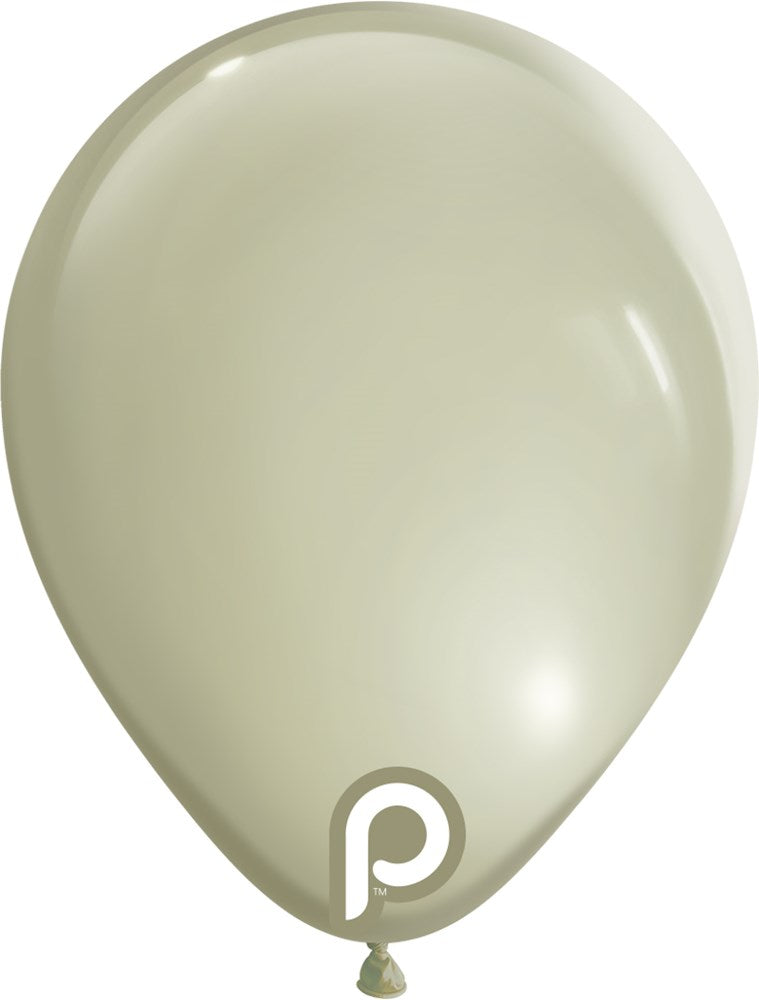 Single smooth ivory latex balloon with a rounded teardrop shape and glossy finish.