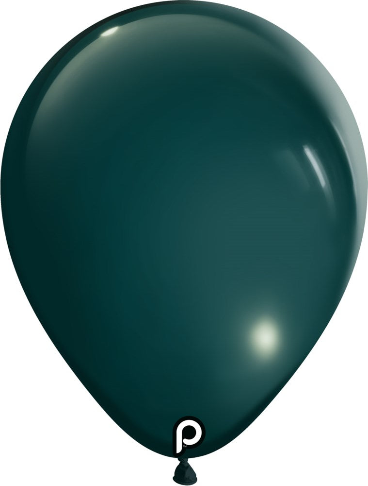 Deep teal 11-inch latex balloon with a smooth, glossy finish and rounded shape.