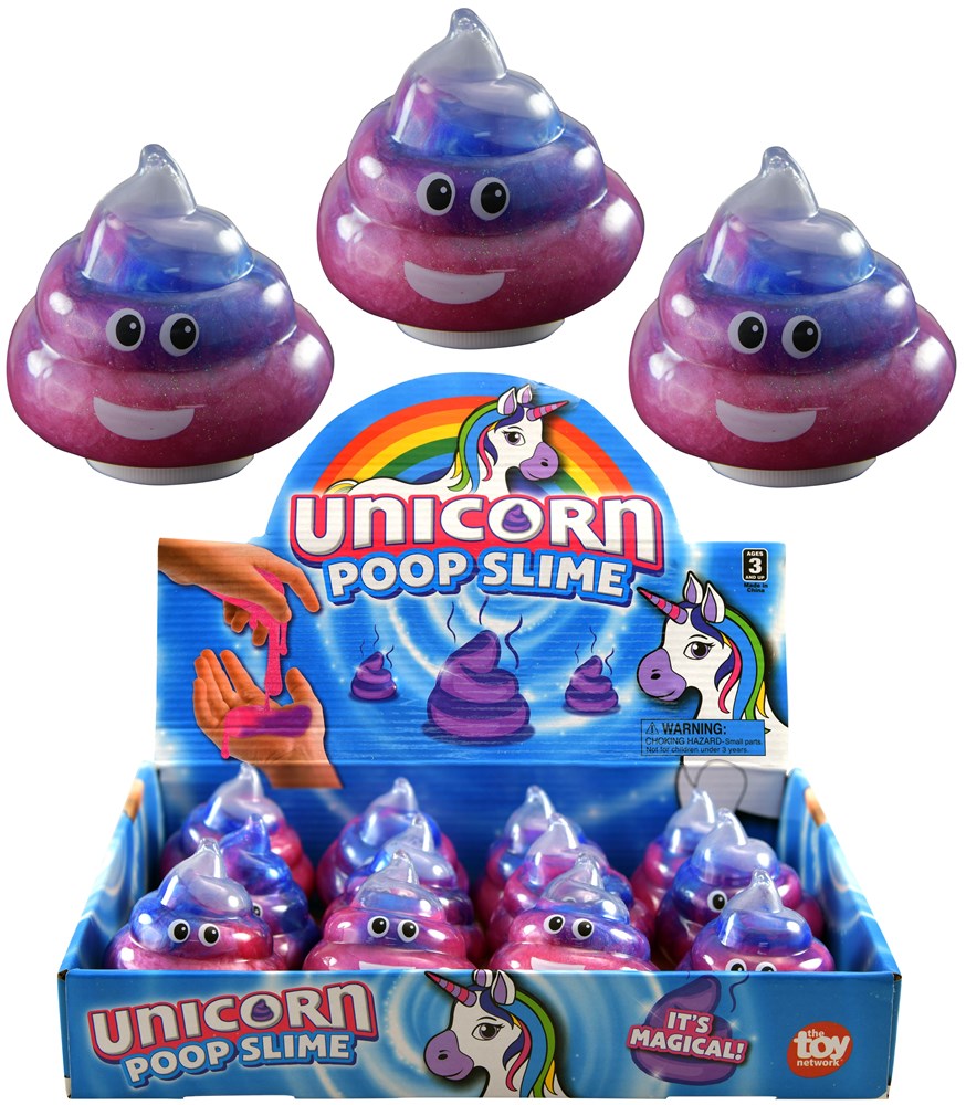 Rainbow Unicorn Poop Slime 3in