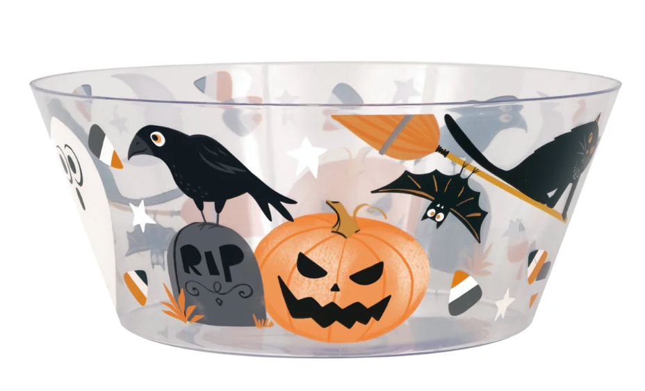 Cuenco Plst de Halloween de Bats & Boos