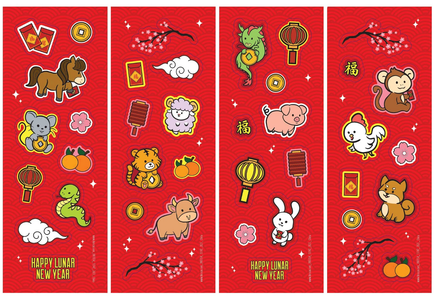 Pegatinas de Año Nuevo Chino