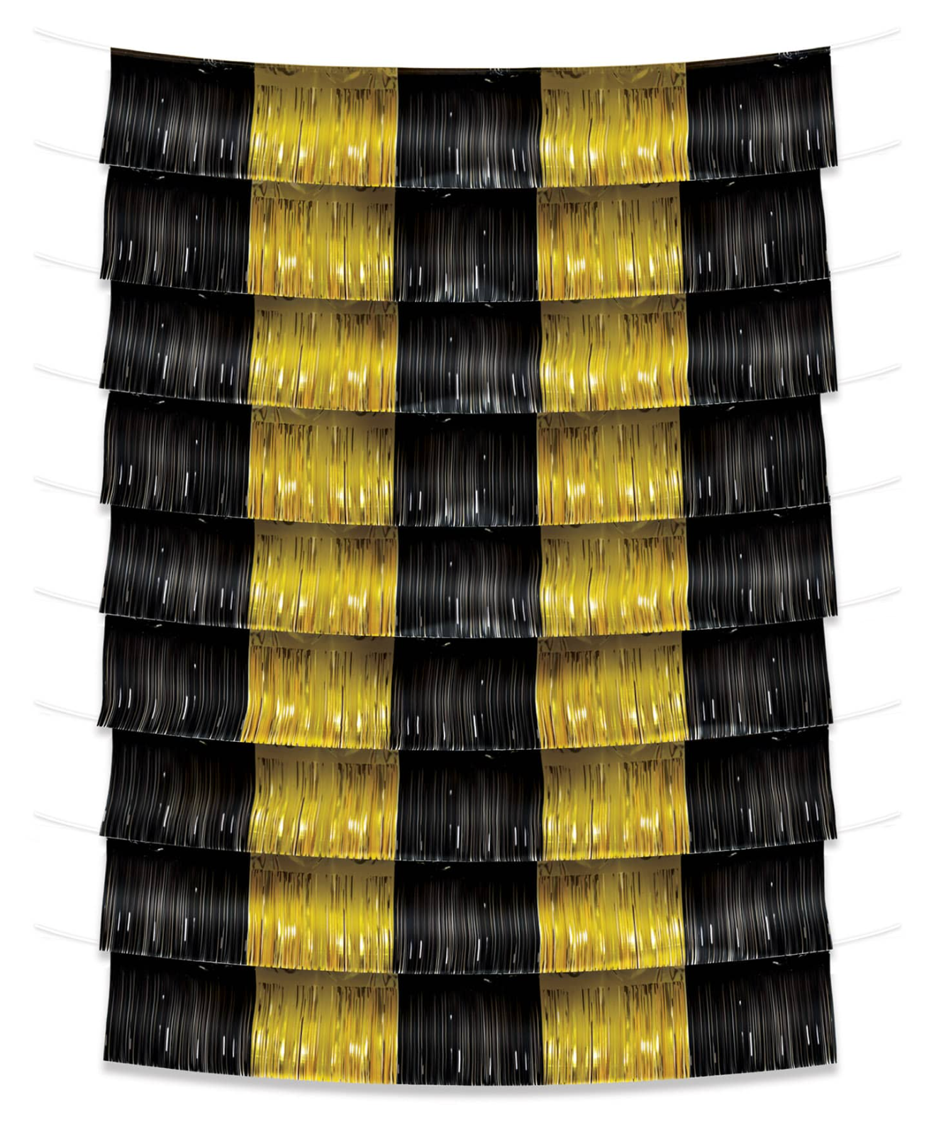 NYE Metallic Fringe Garland Backdrop in Gold and Black
