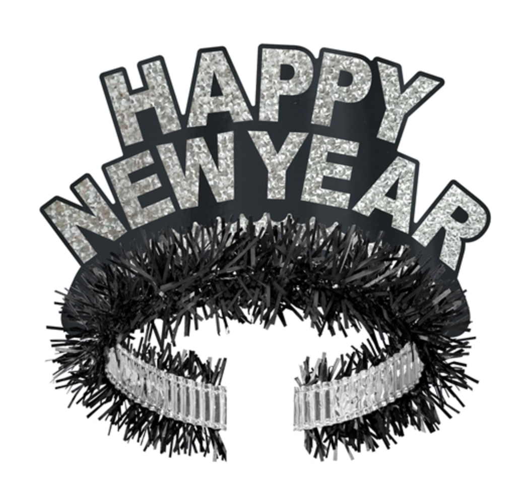 NYE Packaged Black and Silver Regal Tiaras