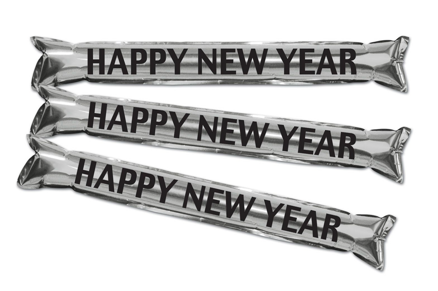 NYE Metallic Make Some Noise Party Sticks in Black and Silver