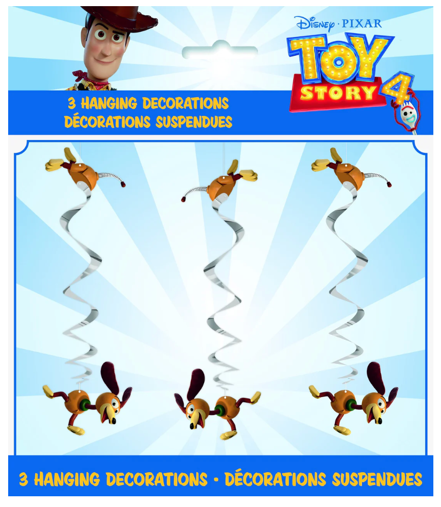 Disney Toy Story 4 Hanging Swirl Decorations, 26", 3ct