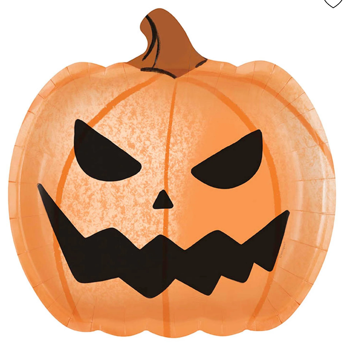 Plato con forma de Jack-O-Lantern de 8 murciélagos y abucheos