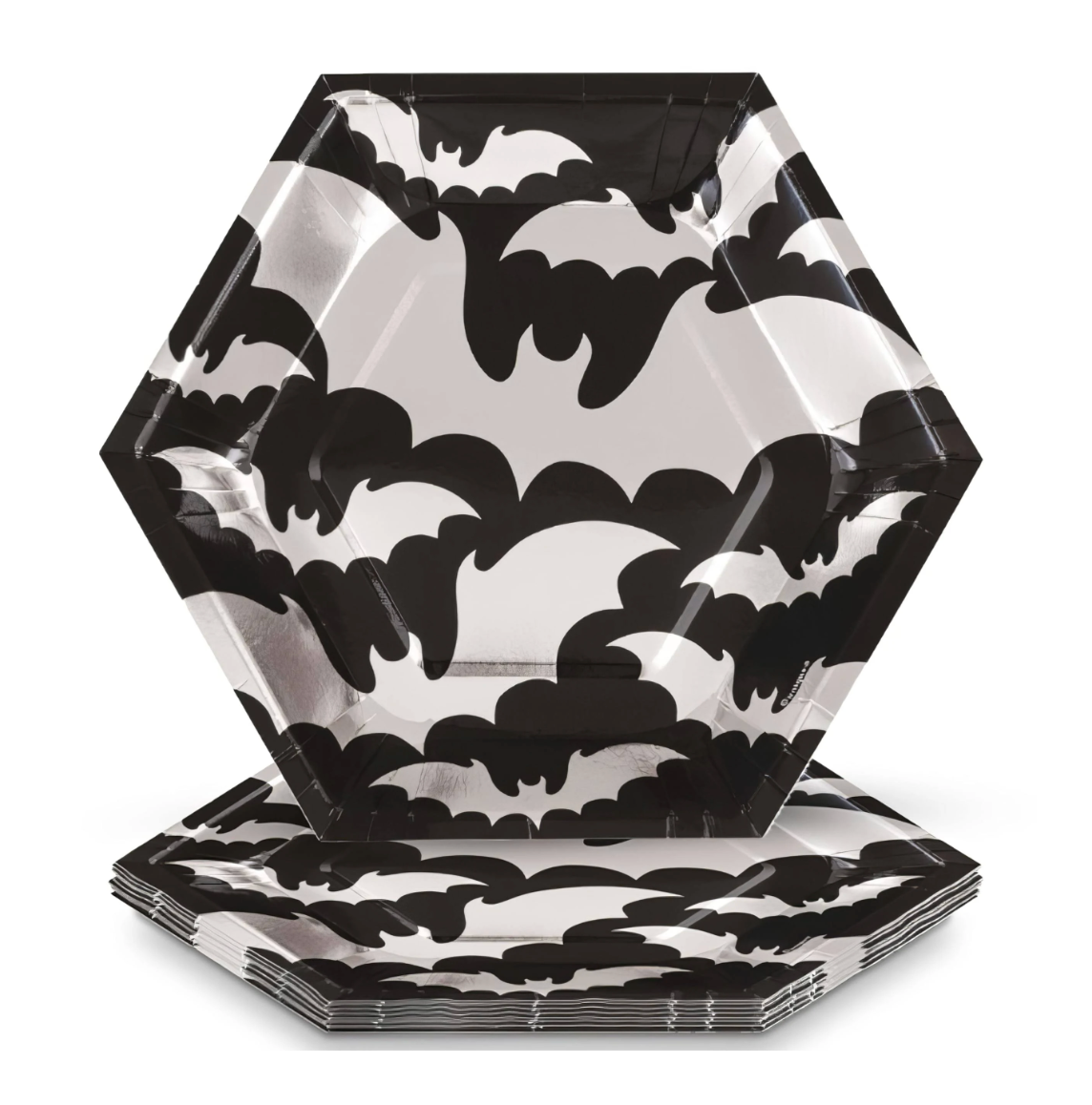 8 Silver Bats 9.25in Hx Shape Plate