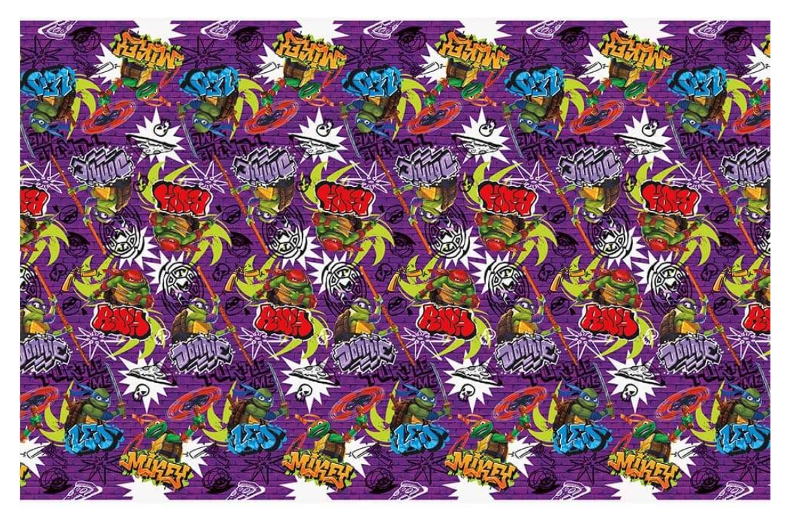 Teengage Mutant Ninja Turtle Mayhem Plst Tc 54X84