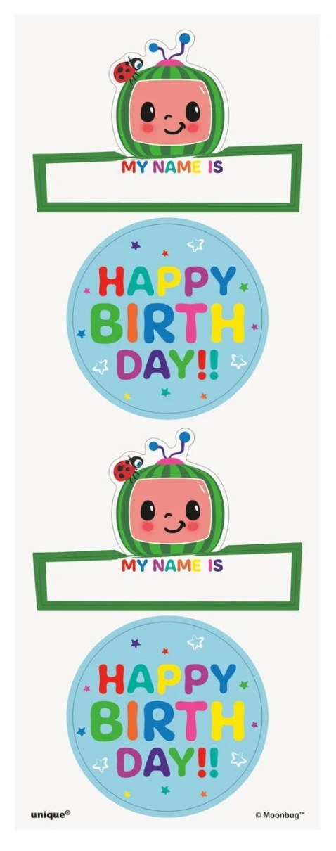 8 Cocomelon Sticker Shts
