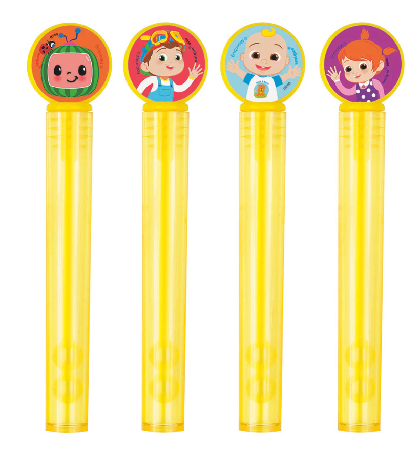 Cocomelon Bubble Tubes & Wands 4ct