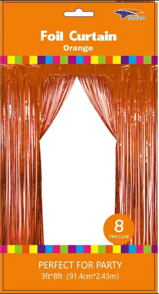 Foil Curtain Orange