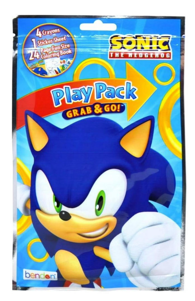 Paquete de juego Sonic Grab N Go de 5,5 x 0,25 x 8,25