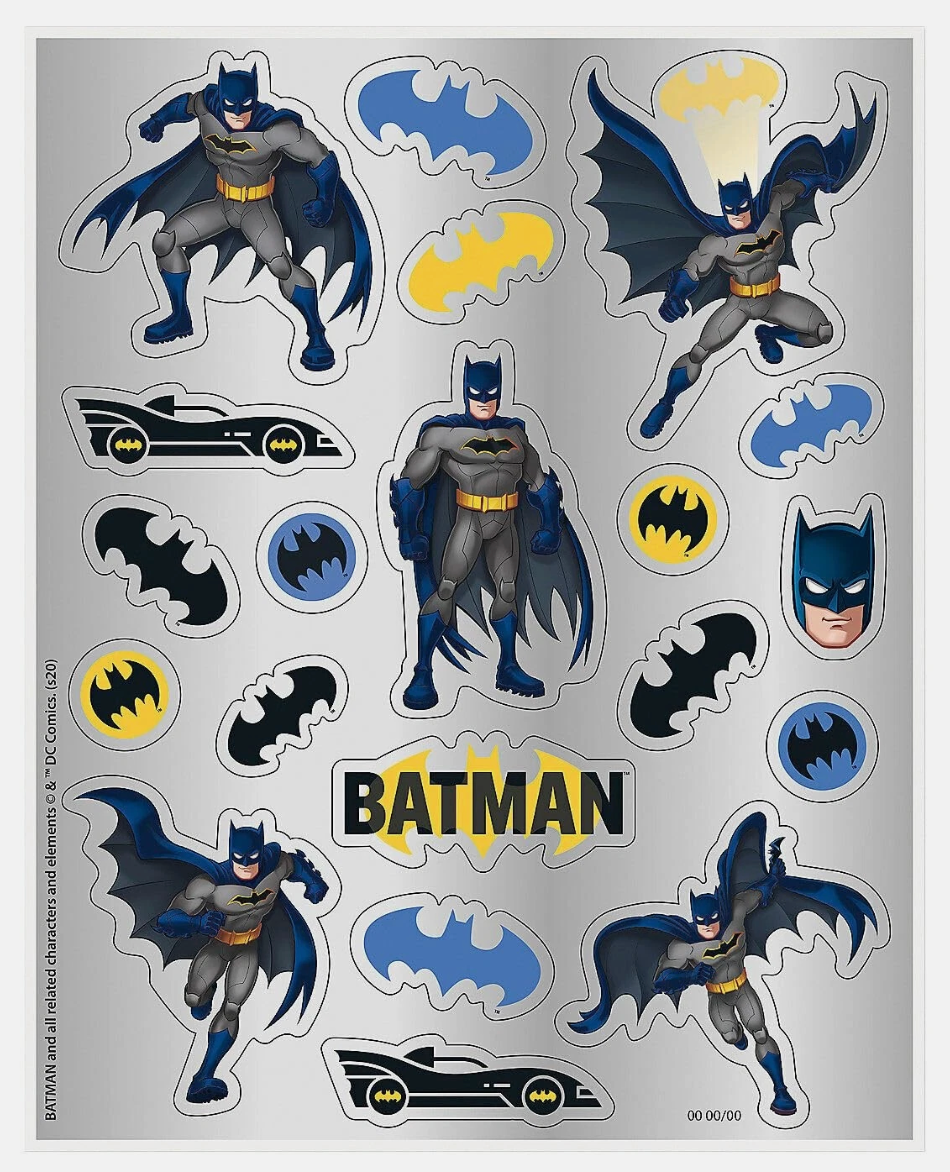 Hoja de 4 pegatinas de Batman