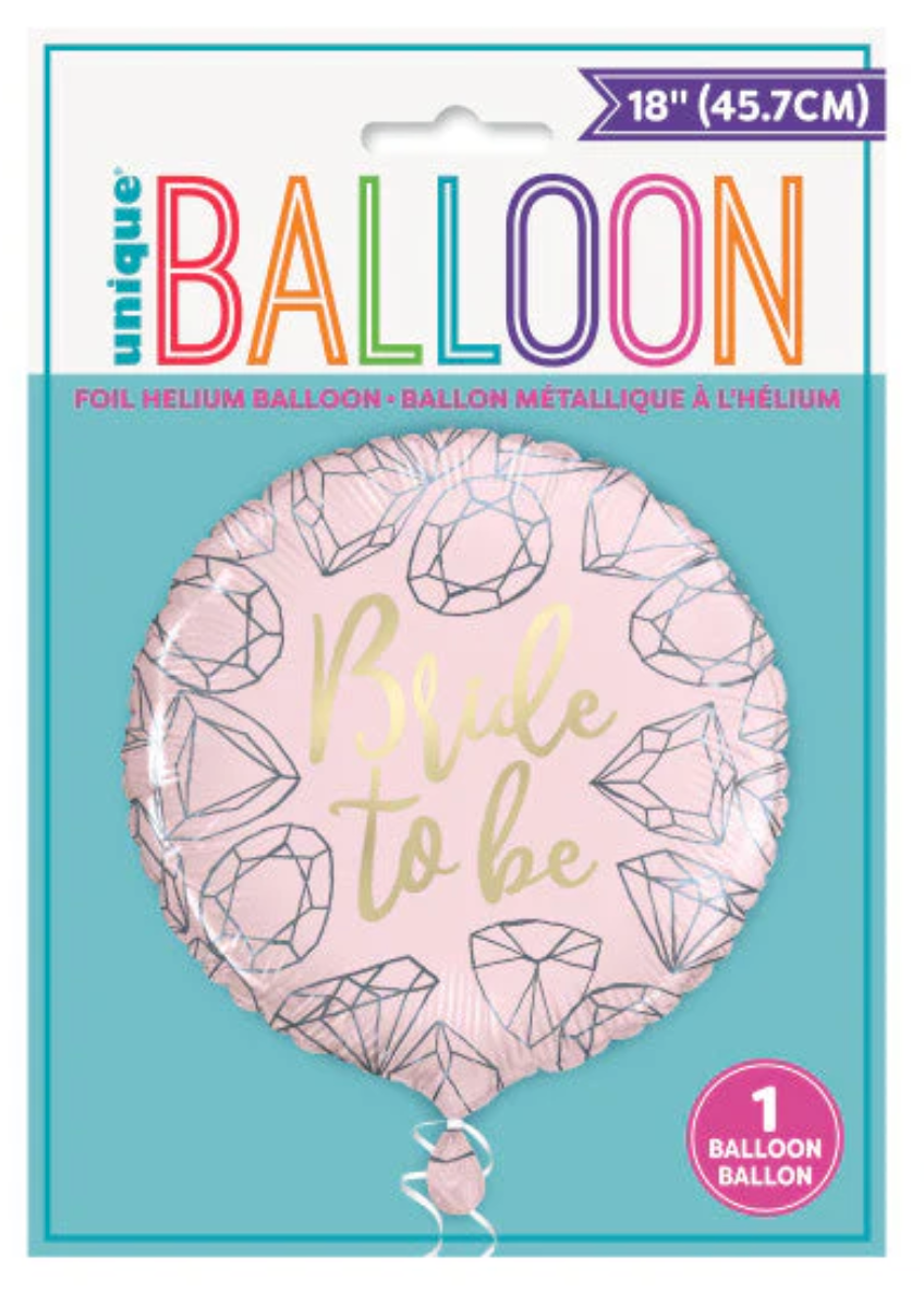 Pink Diamond Bride To Be Foil Balloon 18 inch
