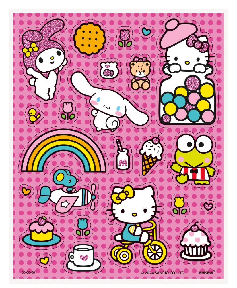 Hello Kitty and Friends Glittery Sticker Sheets 4ct