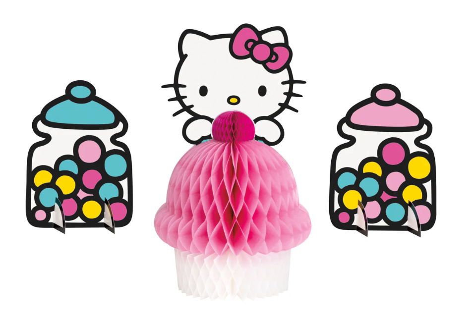 Hello Kitty and Friends Assorted Honeycomb Centerpiece Decorations 3ct