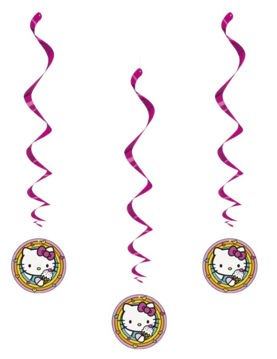 Hello Kitty and Friends 26 inch Hanging Swirl Decorations 3ct