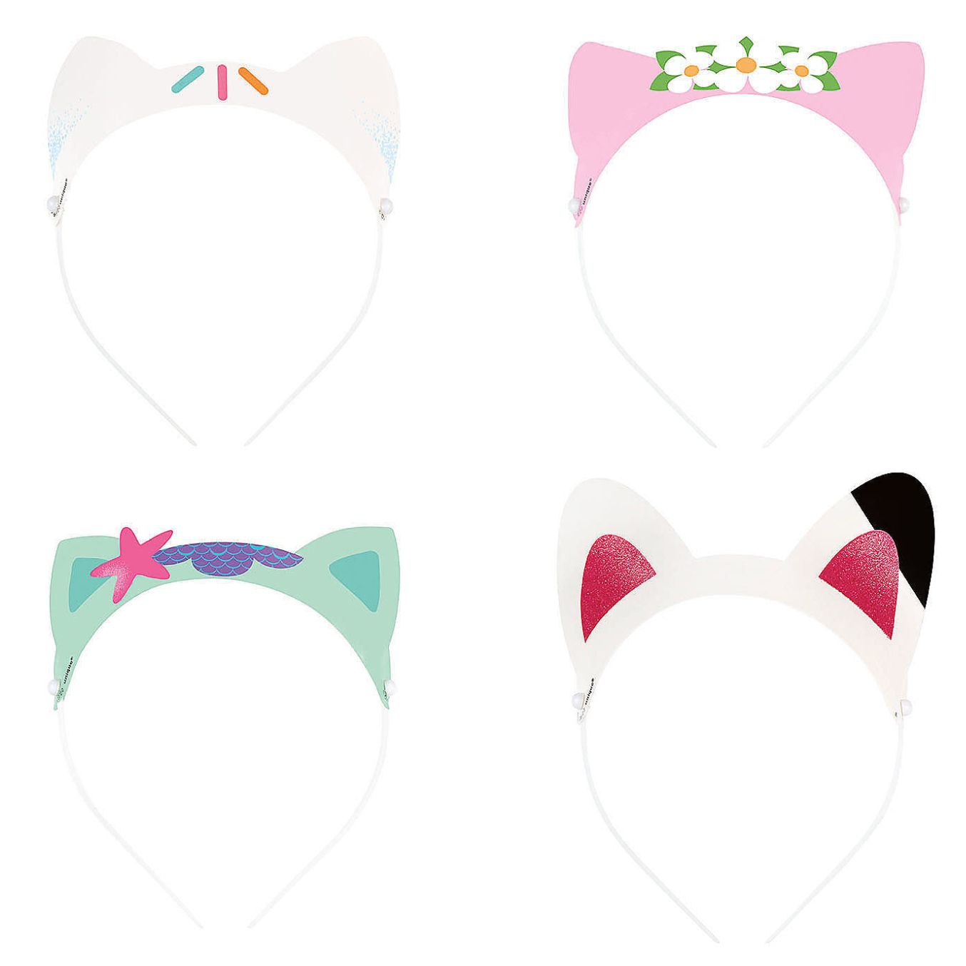Gabbys Dollhouse Glitter Paper Headbands 4ct
