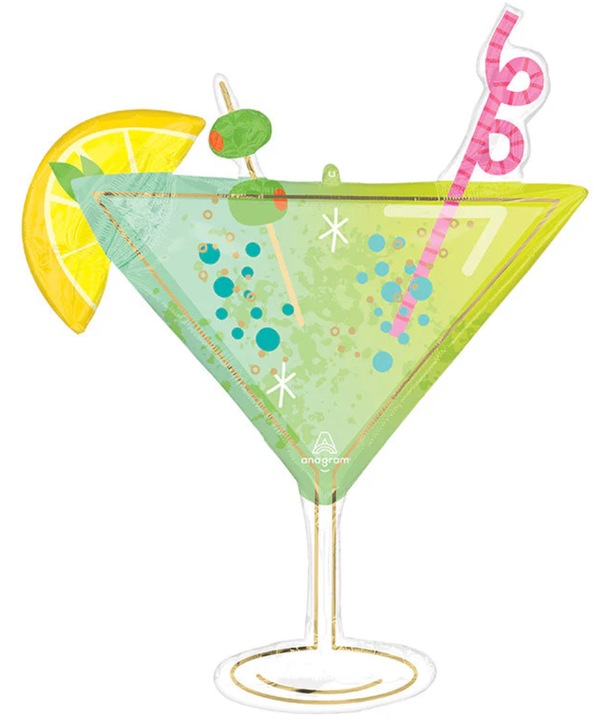 Anagram Cocktail Surprise 36 inch Foil Balloon 1ct