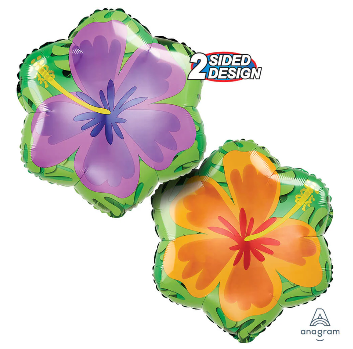 Anagram Orange Purple 18 inch Foil Balloon 1ct