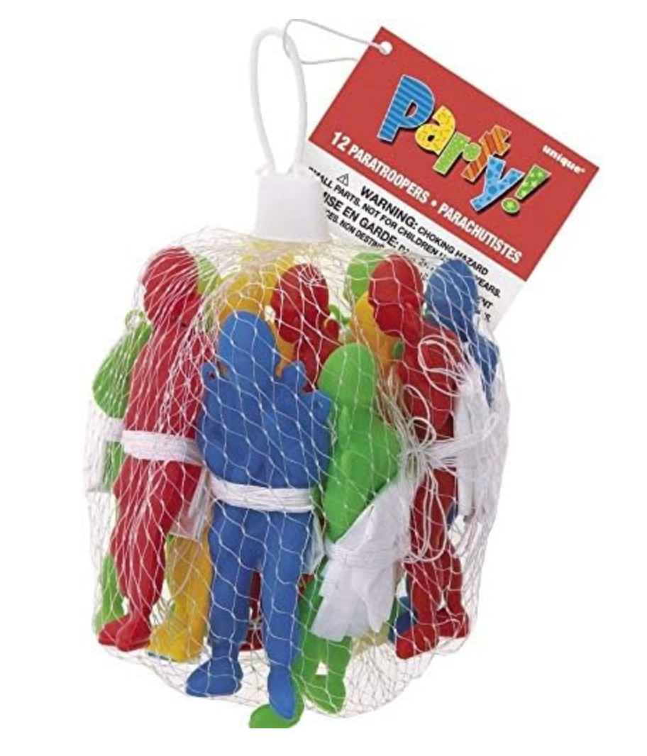 Plastic Toy Parachute Men Party Bag Filler 12ct