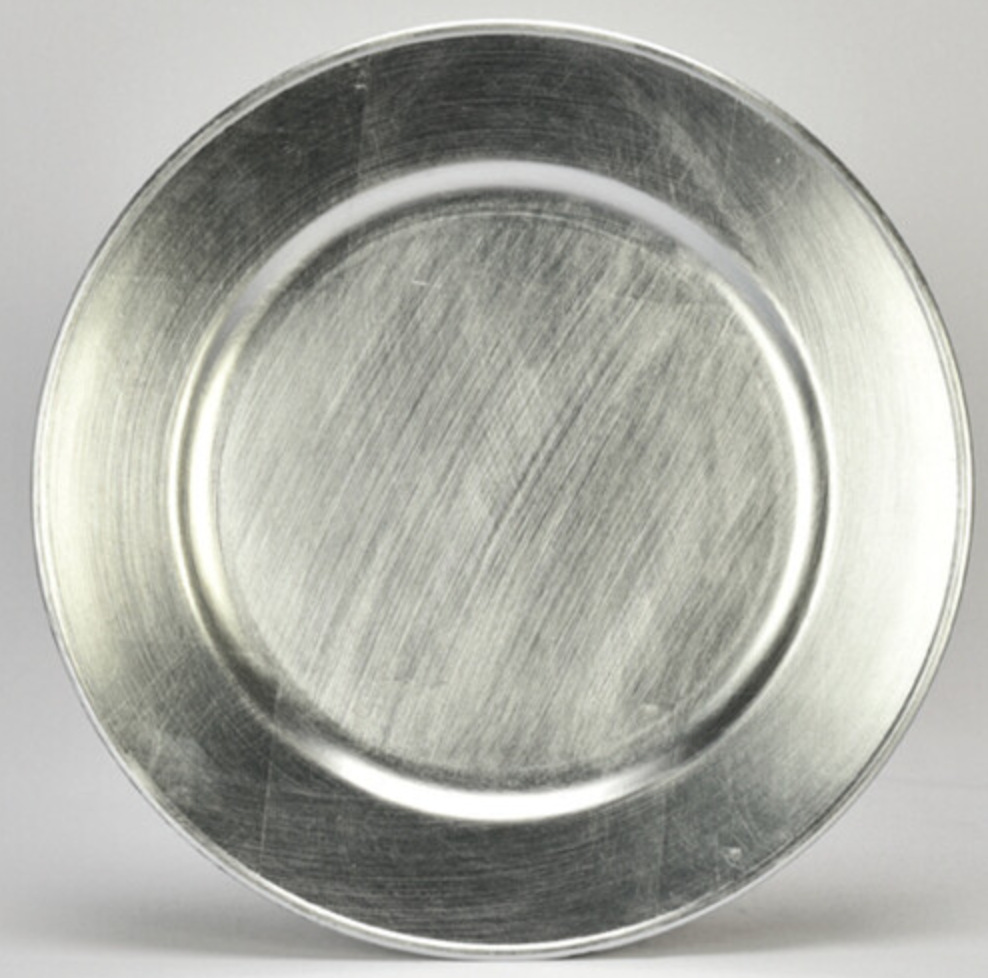 Platos de carga plateados