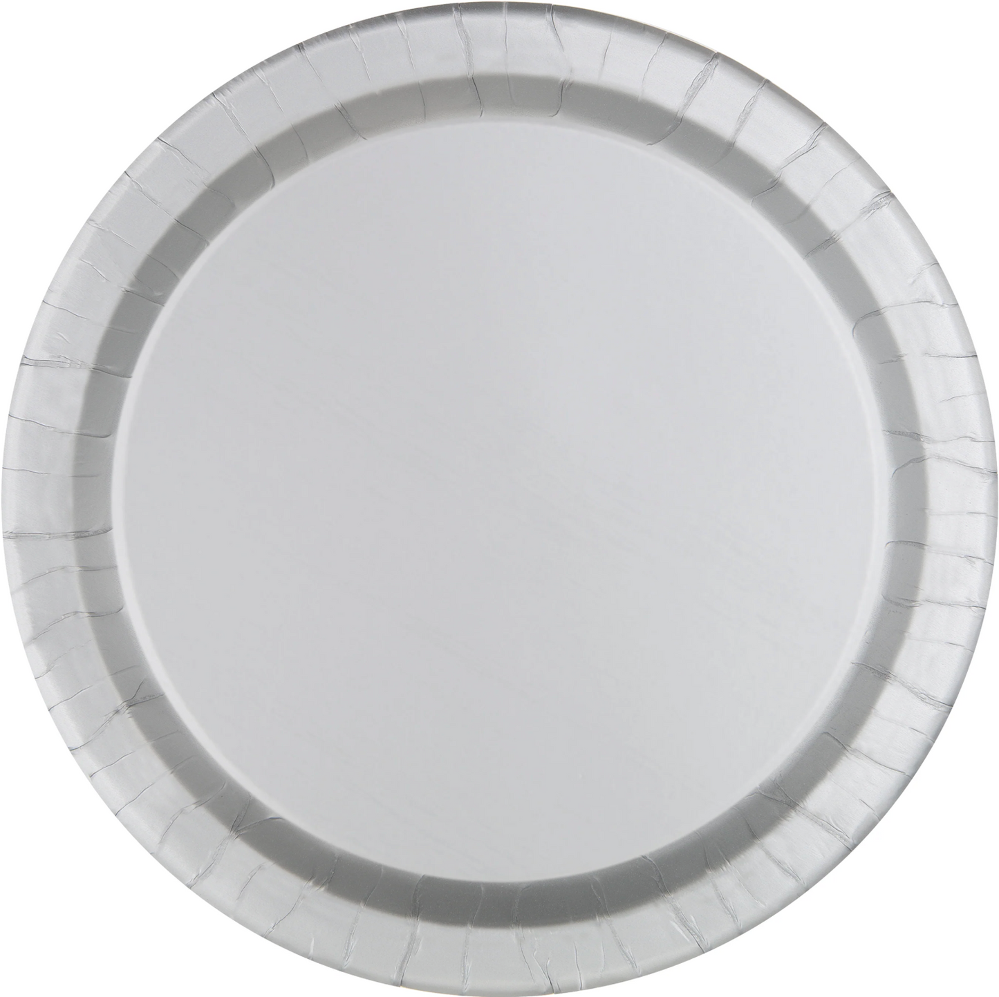 Silver 9 inch Round Plates 20 ct