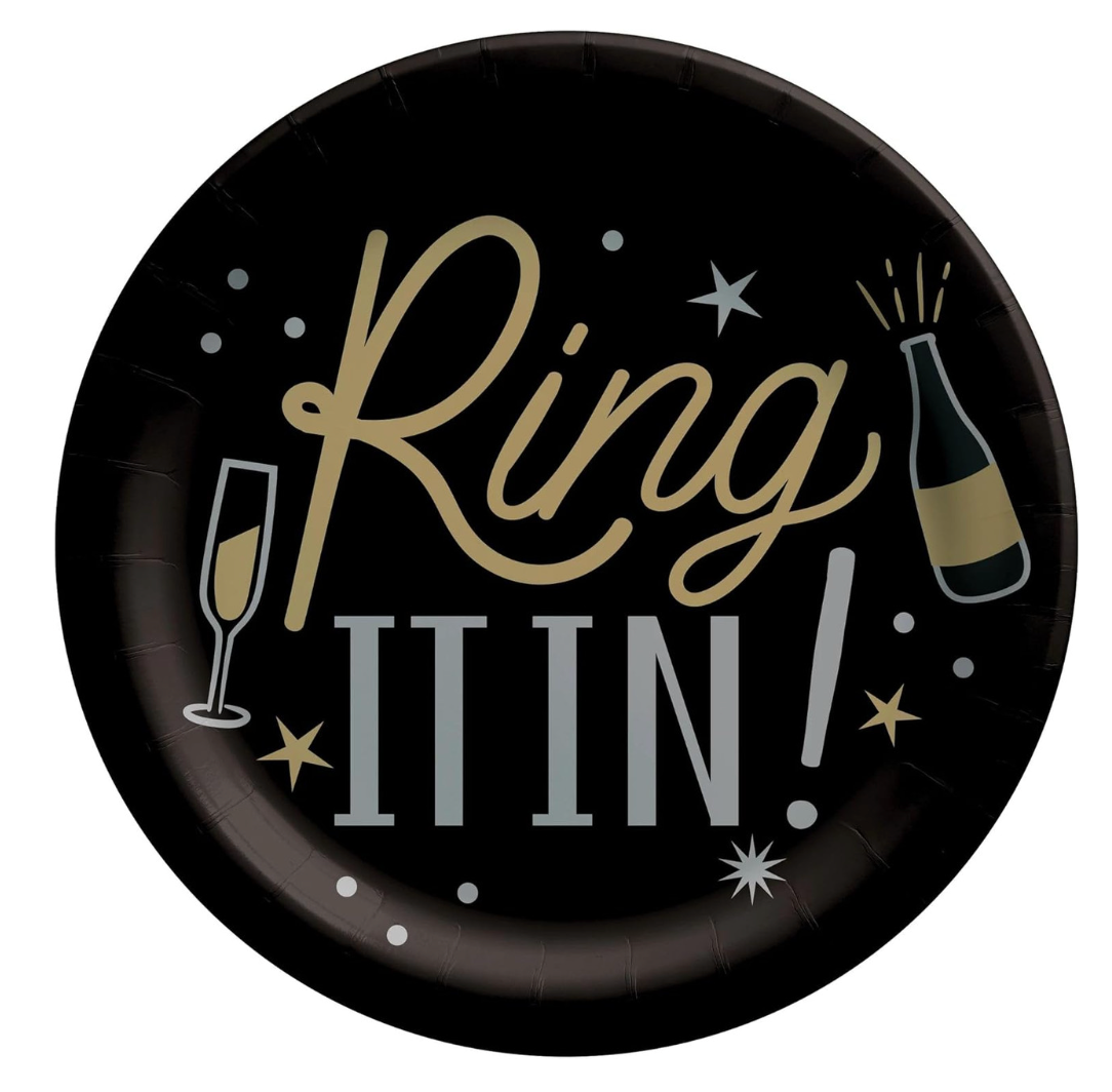 This is The Year Ring it in Round Plates 6.75 inch 8ct