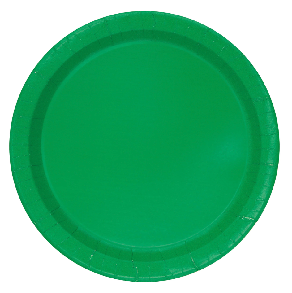 Emerald Green 7 inch Round Plates 20 ct