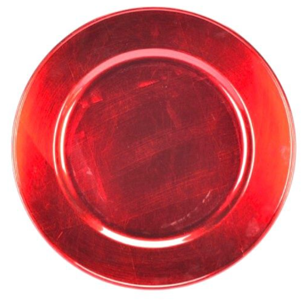 Platos de carga de 13 pulgadas en color rojo