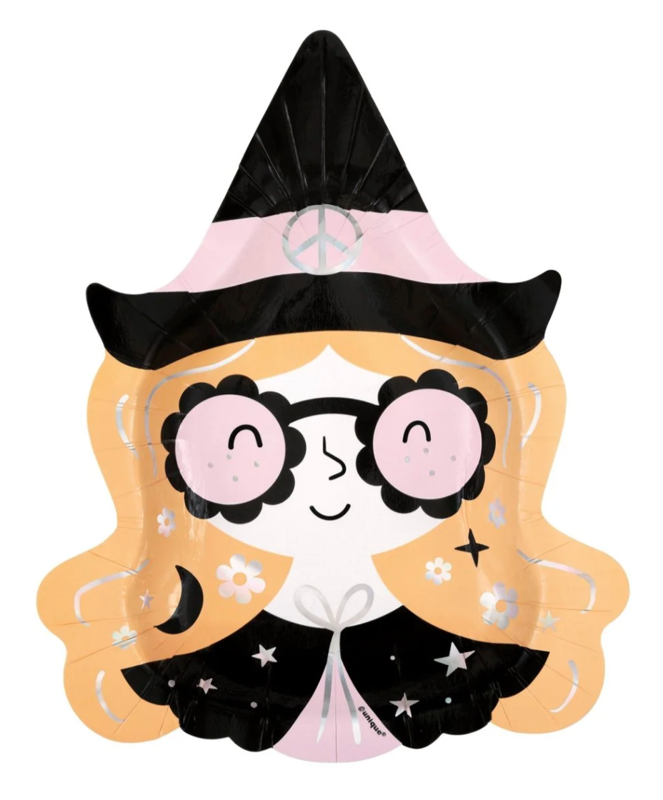 Groovy Witch Shape 8.25 inch Plate 8ct