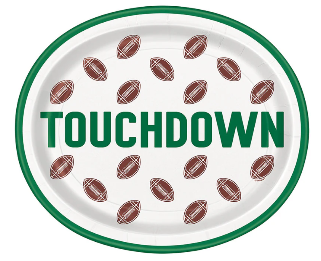 8 Football Toss 12in Oval Plate