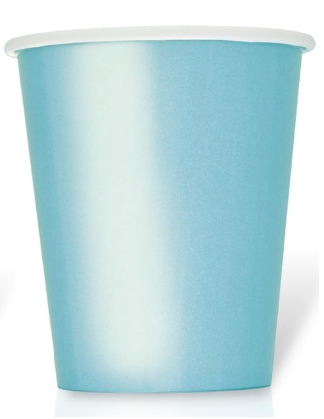 Teal Paper Cups 9 ounce 14ct