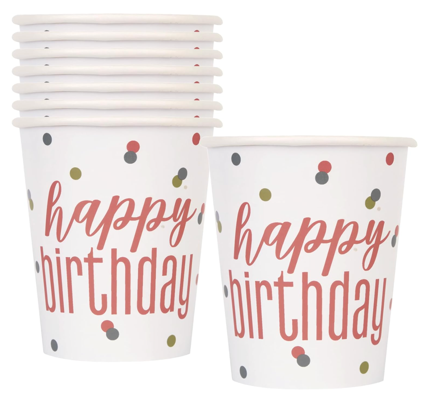 8 Glitz Rose Gold Birhtday 9oz Cup