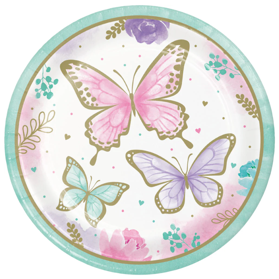 Butterfly Shimmer Dinner Plate 8ct