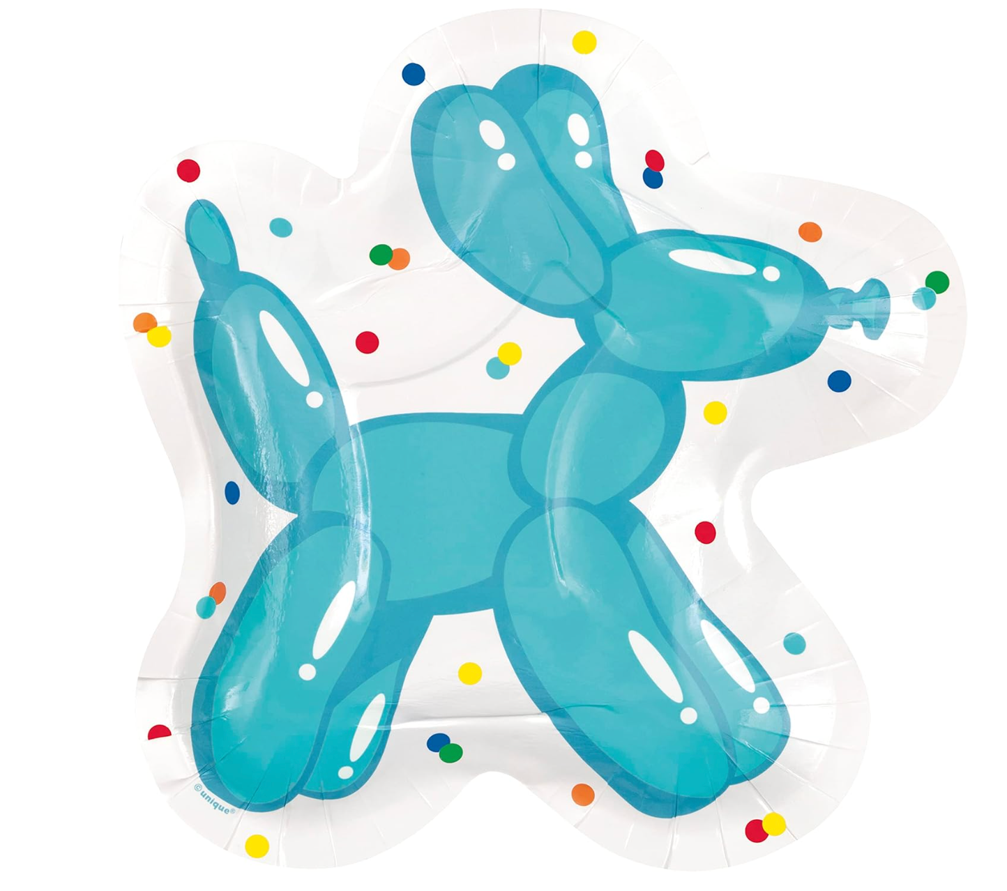 Plato con forma de perro globo, 8 unidades