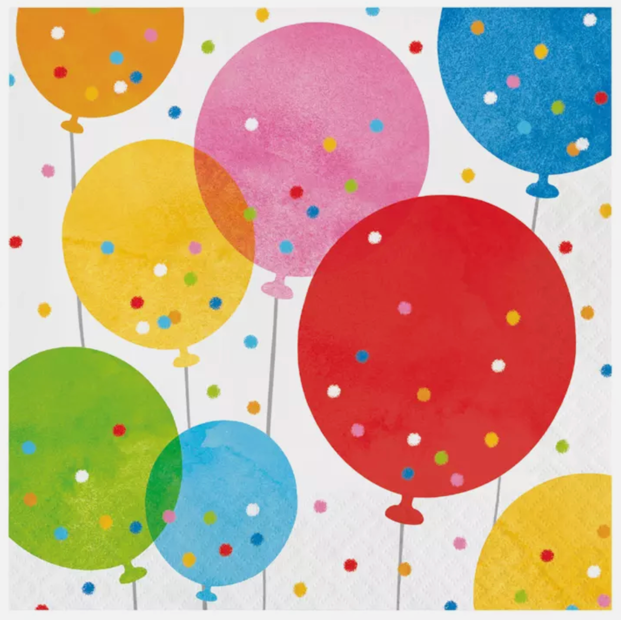 Confetti Balloons Luncheon Napkin 16ct