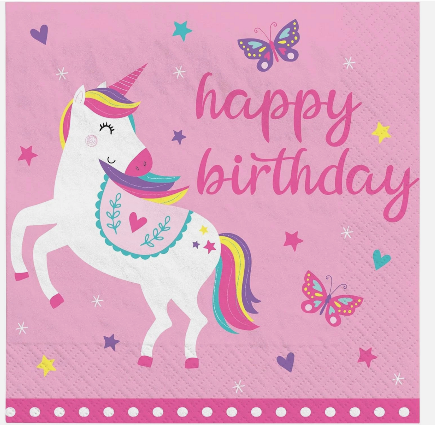 Servilleta para bebidas Unicorn Bday