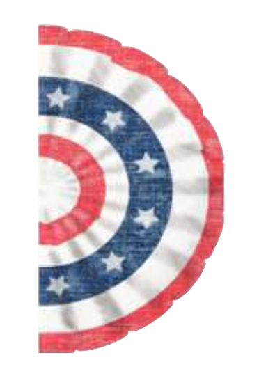 Classic Americana Bunting Shaped Guest Napkins 16ct