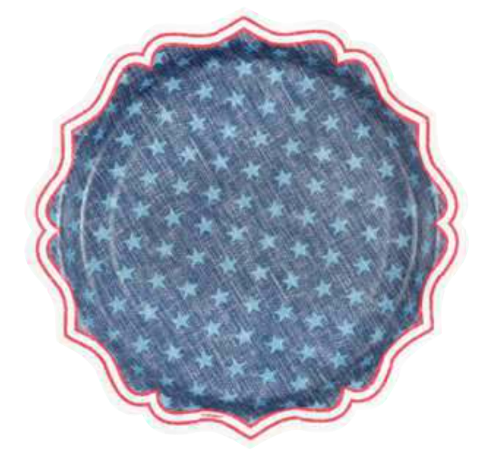 Classic Americana 9.25 inch Edge Plates 8ct