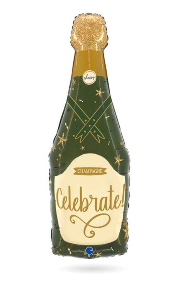Grabo Sparkle Champagne Bottle 37 inch Foil Balloon 1ct