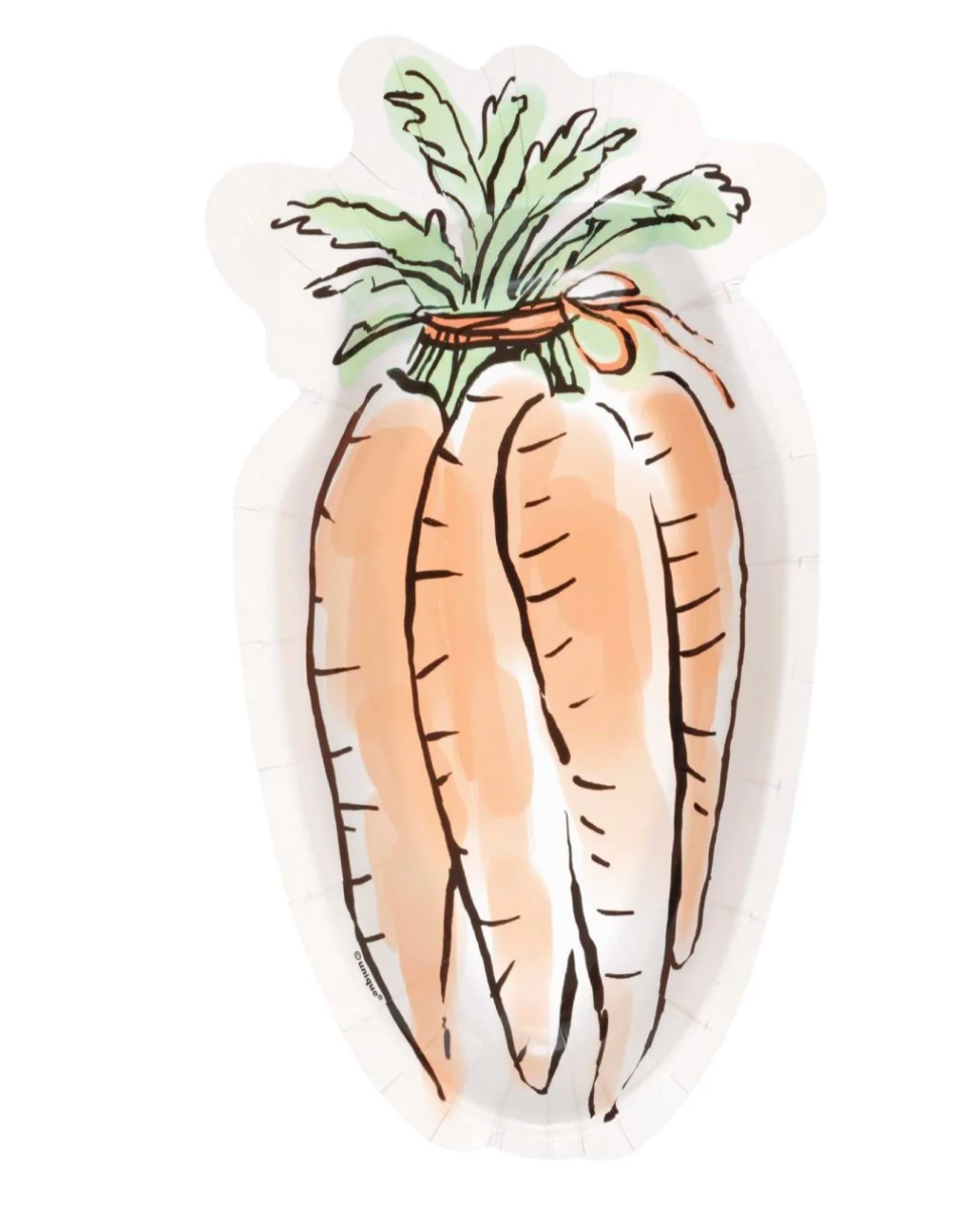 Plato de aperitivo delicado con forma de zanahoria para Pascua, 8 unidades