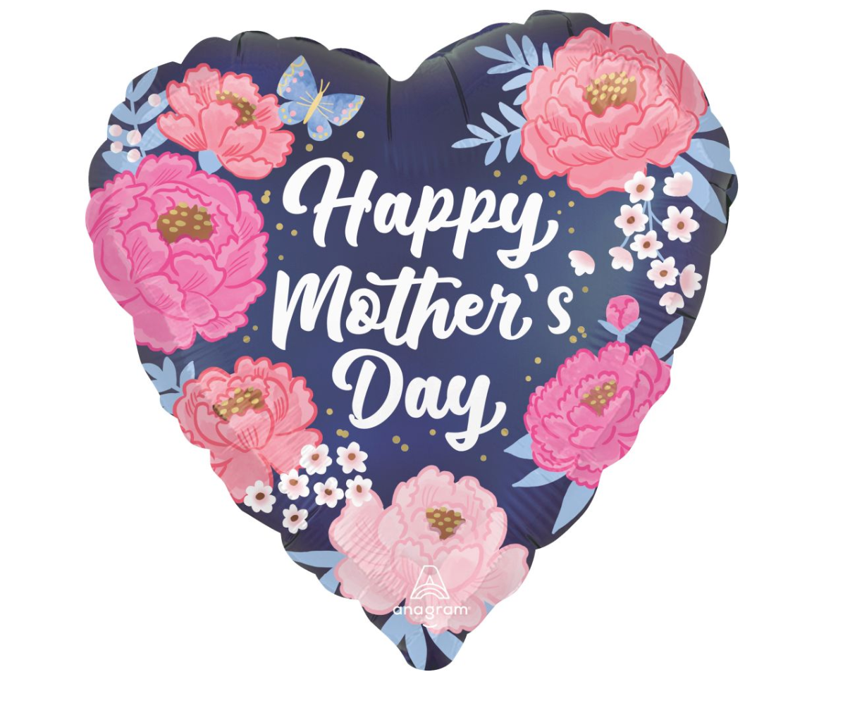 Anagram Happy Mothers Day Satin Peony Garden 28 inch Foil Balloon 1ct