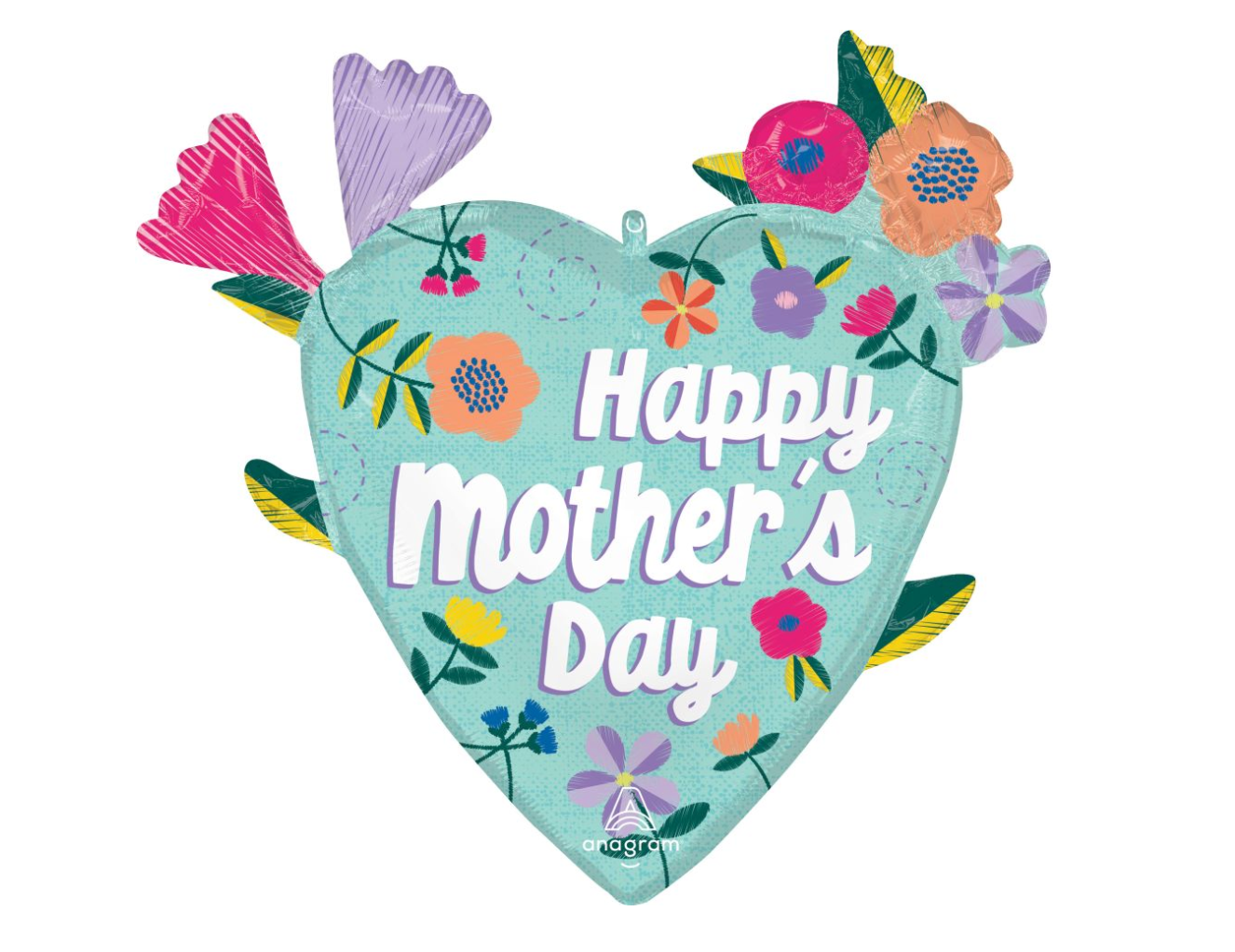 Anagram Happy Mothers Day Threaded Love 28 inch Foil Balloon 1ct
